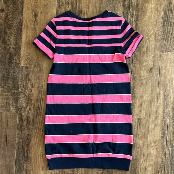 Striped Pink and Blue Kids jersey Dress - Picture 4 of 4